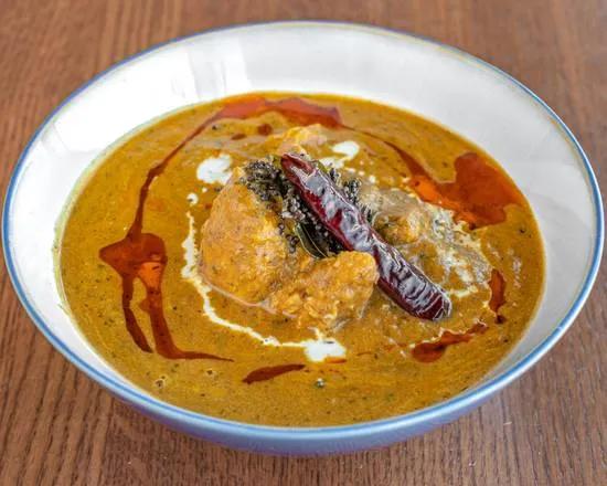 Delicious Chicken Chettinad dish at Tandoori Fuzion in St. Albert, AB